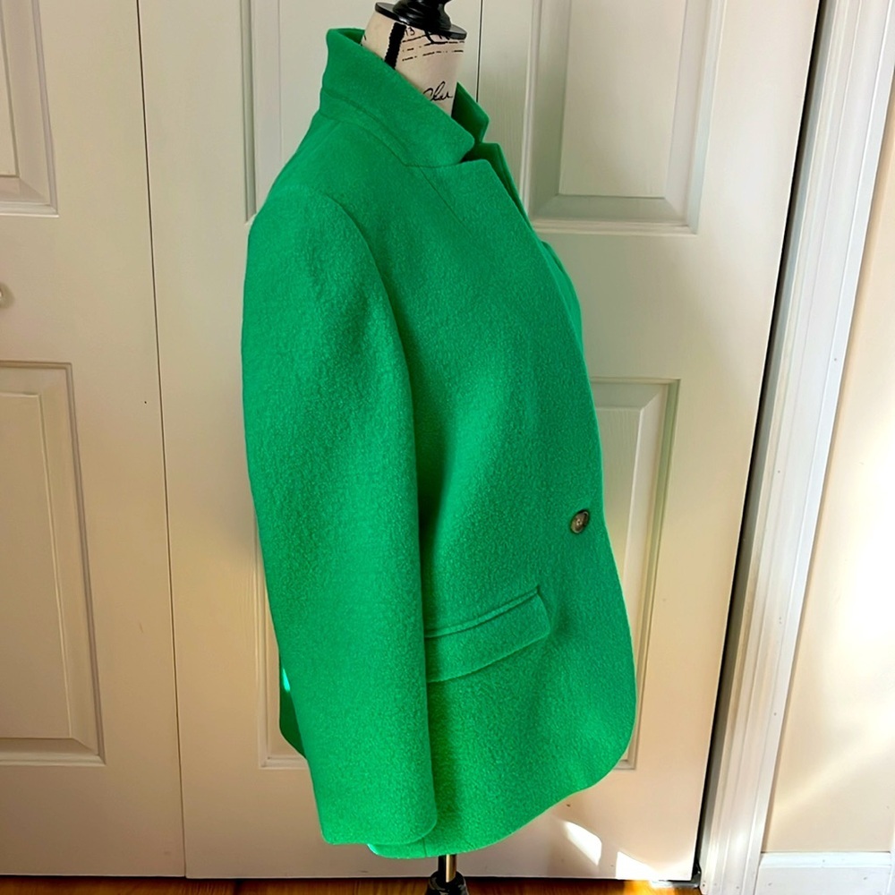 NWT J.Crew Leighton BlazerJacket in Italian Boiled Wool in Vintage Kelly 8 10 - Picture 10 of 16